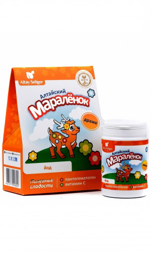 Драже МАРАЛЁНОК с пантогематогеном и йодом