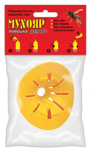 МУХОЯР – ловушка от ос, шершней, мух 1 шт.