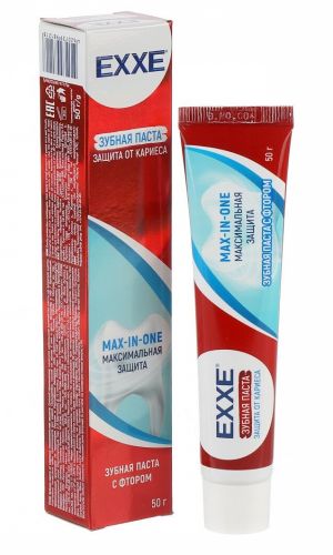 Зубная паста ЕХХЕ МАКСИМАЛЬНАЯ ЗАЩИТА ОТ КАРИЕСА, 50 г